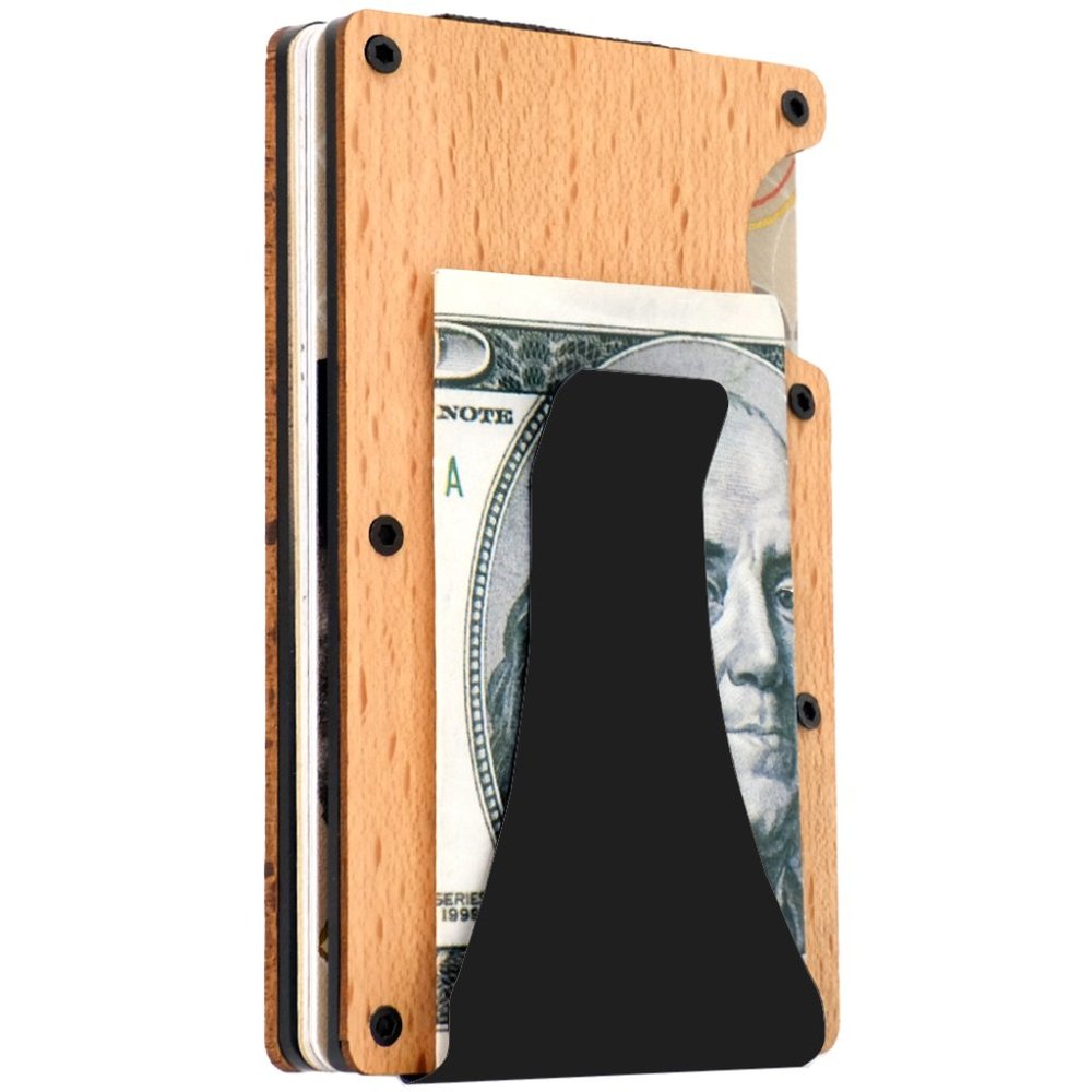 Kandi Store Wooden Minimalist BEIGE Wallet for Men and Women - Slim Wallet